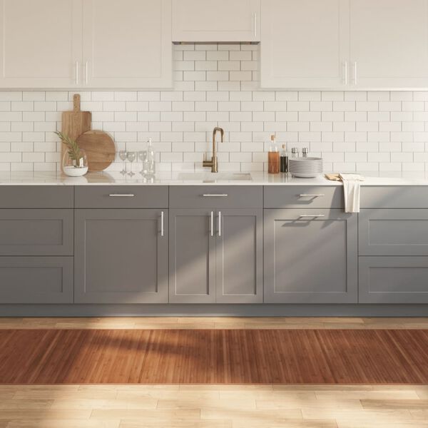 vidaXL Tappeto Rettangolare Marrone 80x300 cm in Bamb&ugrave;