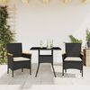 vidaXL Set Pranzo da Giardino 3pz con Cuscini Polyrattan Acacia Grigio