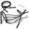 vidaXL Briglie in pelle con redini e morso nero per cavallino puledro