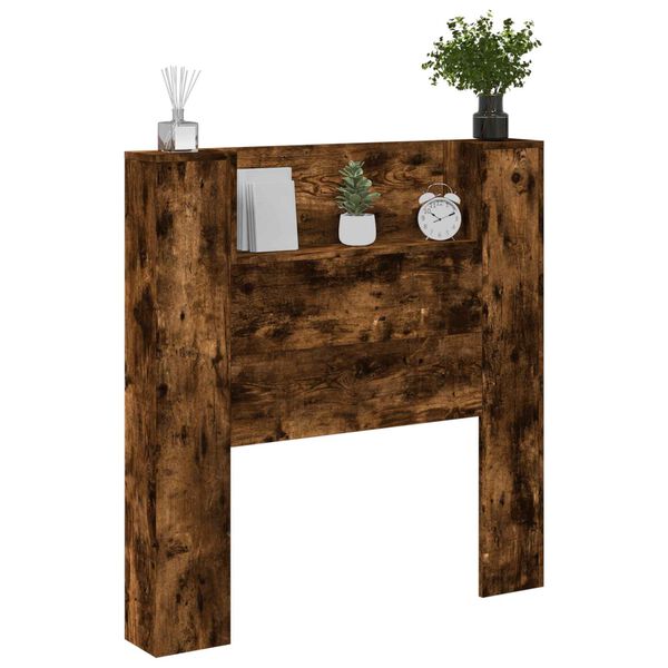 vidaXL Testiera Rovere fumé 100 x 16,5 x 103,5 cm Legno multistrato