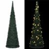 vidaXL Albero di Natale with LED String Lights Verde 150 x 150 cm PVC