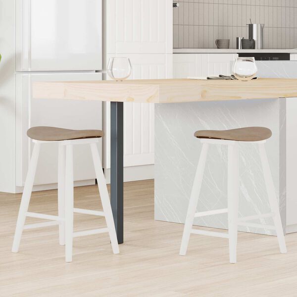 vidaXL Sedie da pranzo 2 pcs Bianco 46 x 37 x 63 cm