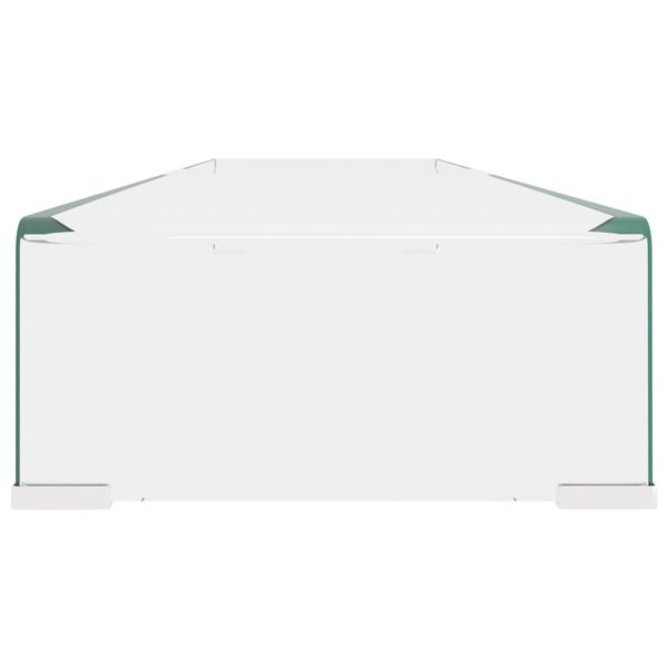 vidaXL Mobile/Rialzo Porta TV in Vetro Trasparente 120x30x13 cm