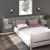 vidaXL Comodini a Muro 2 pz Grigio Cemento