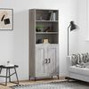 vidaXL Credenza Grigio Sonoma 69,5x34x180 cm in Legno Multistrato