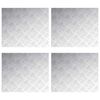 vidaXL Gradini per Scale 4 pz 60 x 50 cm Argento Alluminio