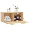 vidaXL Mobile a Parete Rovere Sonoma 80x36,5x35 cm Legno Multistrato