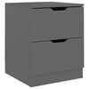 vidaXL Comodino Grigio 40x40x50 cm in Legno Multistrato