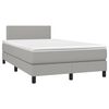 vidaXL Letto a Molle Materasso e LED Grigio Chiaro 120x190 cm Tessuto