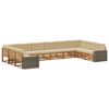 vidaXL Set divani 10 pz Legno di Acacia Massello