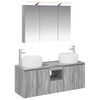 vidaXL Set di Armadi da Bagno 4 pz Sonoma grigio Legno ingegnerizzato