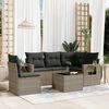 vidaXL Set Divano da Giardino 6 pz con Cuscini Grigio in Polyrattan