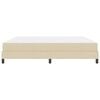 vidaXL Letto a molle con materasso Crema 200 x 200 cm Tessuto