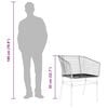 vidaXL Set Mobili da Pranzo per Giardino 3 pz Nero Polyrattan Vetro