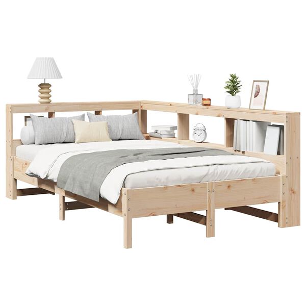 vidaXL Letto Libreria senza Materasso 160x200 cm in Legno di Pino