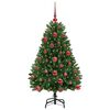 vidaXL Albero di Natale artificiale Verde 120 cm PVC e Metallo