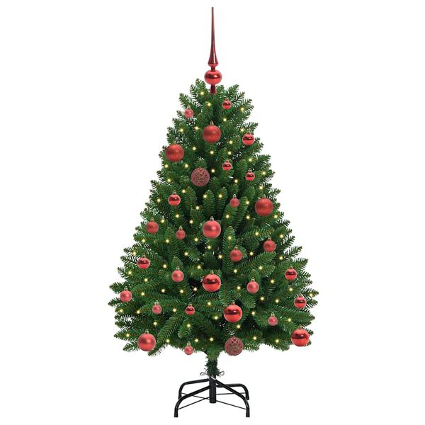 vidaXL Albero di Natale artificiale Verde 120 cm PVC e Metallo