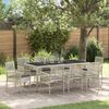 vidaXL Set da Pranzo per Giardino 9 pcs Grigio chiaro polyrattan