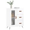 vidaXL Credenza 69,5x34x90 cm in Legno Multistrato Bianco Lucido