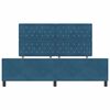 vidaXL Letto a molle con testiera Blu Scuro 180 x 200 cm Velluto