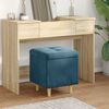 vidaXL Pouf contenitore con cuscino Blu 40 x 40 x 45 cm Velluto