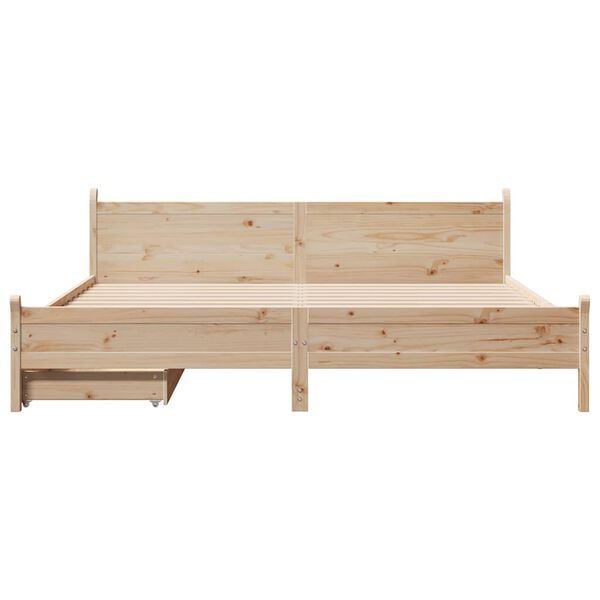 vidaXL Letto senza Materasso 180x200 cm in Legno Massello di Pino