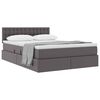 vidaXL Letto con Contenitore Grigio 140 x 200 cm Pelle Sintetica