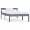 vidaXL Giroletto senza Materasso Grigio 100x200 cm in Legno di Pino