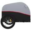 vidaXL Rimorchio da Bici Nero e Rosso 45 kg in Ferro