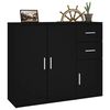 vidaXL Credenza Nera 91x29,5x75 cm in Legno Multistrato