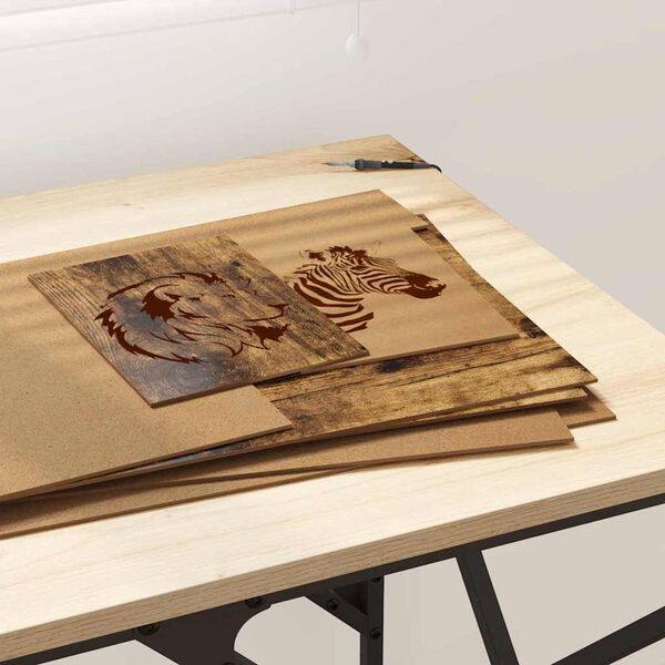 vidaXL Pannelli decorativi 12 pcs Rovere fumé 30 x 42 x 0.27 cm