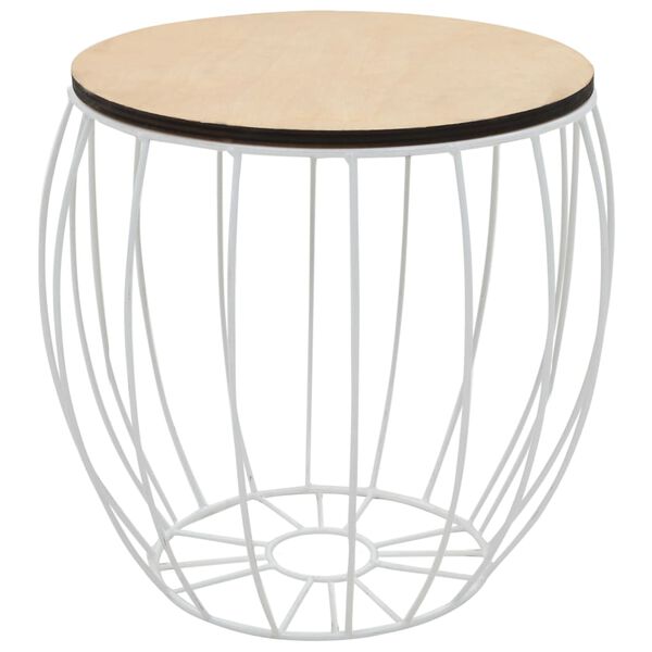 vidaXL Set Tavolini da Salotto 3 pz in Multistrato di Pioppo e Acciaio