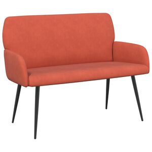 vidaXL Divano 2 posti con gambe in metallo 2 posto Rosso Arancio