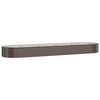 vidaXL Letto Giardino Acciaio Zincato 396x100x36 cm Marrone