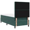 vidaXL Letto a molle con materasso Verde Scuro 90 x 200 cm Tessuto