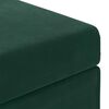vidaXL Pouf Verde Scuro 61 x 41 x 40 cm Velluto e Legno Ingegnerizzato