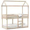 vidaXL Letto a Castello con Tetto 75x190 cm in Legno Massello di Pino