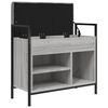 vidaXL Panca Porta Scarpe Grigio Sonoma 65,5x32x57,5 cm