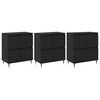 vidaXL Armadio 3 pcs Rovere Nero 60 x 35 x 70 cm