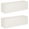 vidaXL Vaso da giardino 2 pz Bianco 100 x 30 x 30 cm