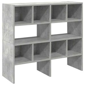 vidaXL Scarpiere 2 pz Impilabili Grigio Cemento 89,5x30x40 cm