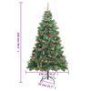 vidaXL Albero Natale Artificiale Incernierato con Pigne e Bacche 240cm