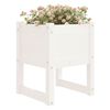 vidaXL Fioriere 2 pz Bianche 40x40x52,5 cm in Legno Massello di Pino