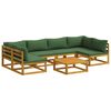 vidaXL Set di divani 7 pz Naturale Legno di Acacia Massello