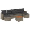 vidaXL Set Divano da Giardino 8 pz con Cuscini Grigio in Polyrattan