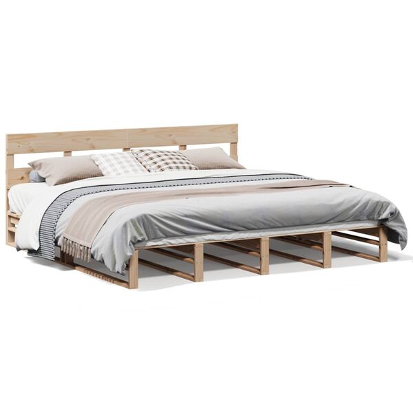 vidaXL Letto senza Materasso 180x200 cm in Legno Massello di Pino