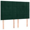 vidaXL Giroletto senza Materasso Verde Scuro 140x190 cm in Velluto
