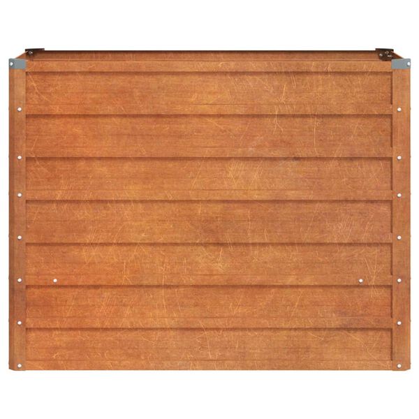 vidaXL Letto Rialzato da Giardino Ruggine 100x40x77 cm Acciaio Corten
