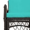 vidaXL Sedia da Giardino con cuscino Nero 73 x 61 x 77 cm polyrattan