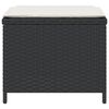 vidaXL Sgabelli da Giardino con Cuscini 4pz Neri 40x40x35cm Polyrattan